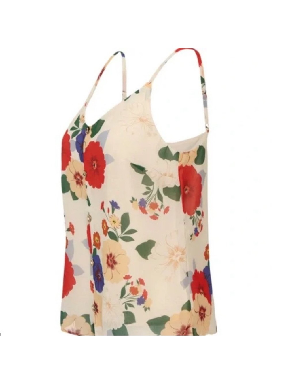 CAbi Victoria Cami Floral V-Neck Sleeveless Blouse Tank Style #5911 Size Large - Picture 3 of 14